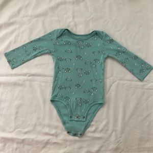 Carter’s Tiffany Blue and White Onesie with Dogs